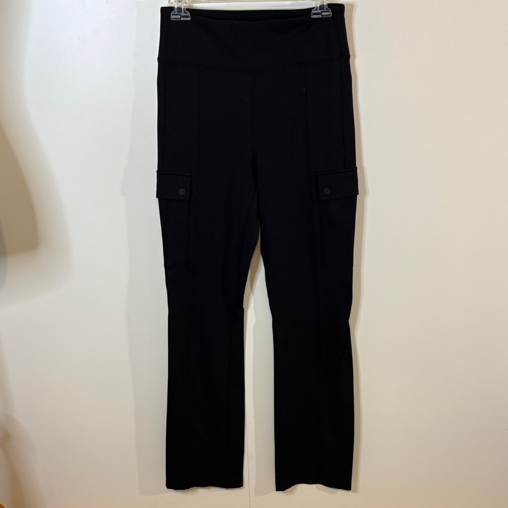 Athleta Black Boot Cut Cargo Knit Pants